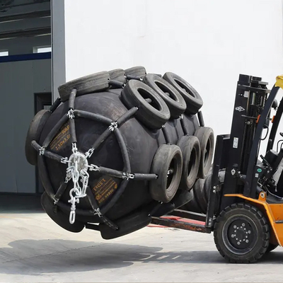 اسکله کشتی اسکله Sts Yokohama Marine Fenders با زنجیر و تایر